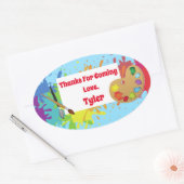 Kunstenaarsfeest Dank u Sticker (Envelop)