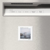 Kunstenaarsminimalistische moderne bruiloft Bewaar Magneet (Insitu (Vaatwasser))