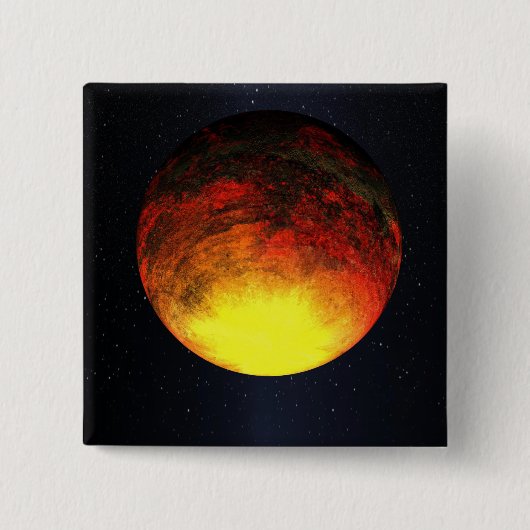 Kunstenbegrip van Kepler-10b Vierkante Button 5,1 Cm (Voorkant)