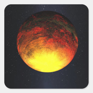 Kunstenbegrip van Kepler-10b Vierkante Sticker