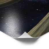 Kunstenconcept met een klomp materiaal foto afdruk (Hoek)