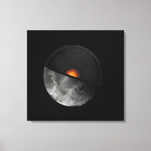 Kunstenconcept met een mogelijke binnenste kern canvas afdruk (Voorkant)