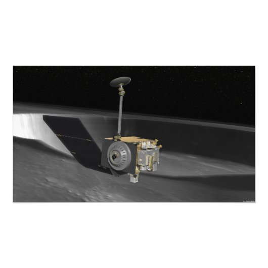 Kunstenconcept van de Lunar Reconnaissance Orbi Foto Afdruk (Voorkant)