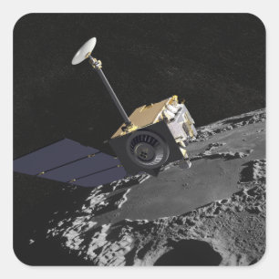 Kunstenconcept van de Lunar Reconnaissance Orbi Vierkante Sticker
