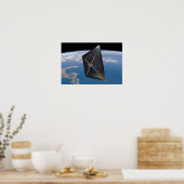 Kunstenconcept van NanoSail-D in de ruimte Poster (Keuken)