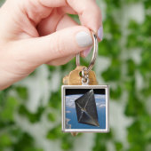 Kunstenconcept van NanoSail-D in de ruimte Sleutelhanger (Hand)