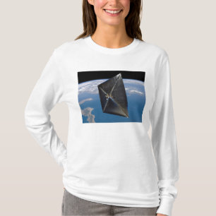 Kunstenconcept van NanoSail-D in de ruimte T-shirt