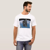 Kunstenconcept van NanoSail-D in de ruimte T-shirt (Voorkant volledig)