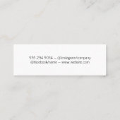 Kunstengeborsteld (zwart) mini visitekaartje (Achterkant)