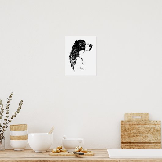  kunstEngels Springer Spaniel Poster (Keuken)