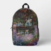 Kunstentuin in Giverny door Claude Monet Bedrukte Rugzak (Voorkant)