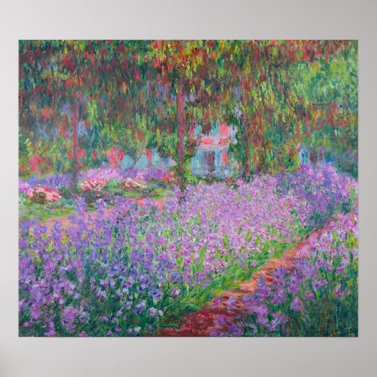 Kunstentuin in Giverny door Claude Monet Poster (Voorkant)