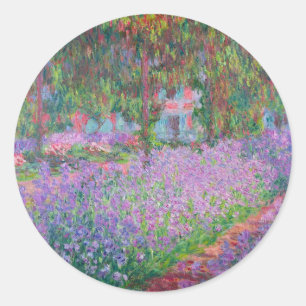 Kunstentuin in Giverny door Claude Monet Ronde Sticker