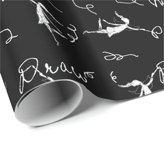 Kunstfeeën op het werk cadeaupapier (Rol Hoek)