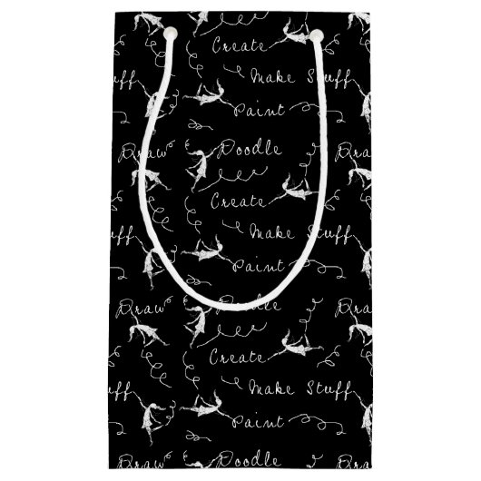 Kunstfeeën op het werk klein cadeauzakje (Voorkant)