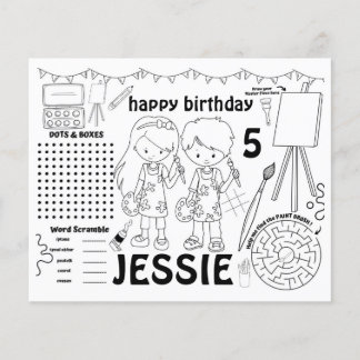 Kunstfeestjes, kunstactiviteiten en kleurstoffen