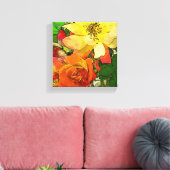 kunstflorale  achtergrond 2 canvas afdruk (Insitu (Woonkamer))