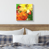 kunstflorale  achtergrond 2 canvas afdruk (Insitu (Slaapkamer))