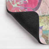 Kunstflorale grunge patroon muismat (Hoek)