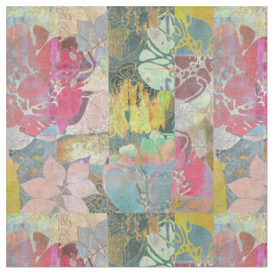 Kunstflorale grunge patroon stof