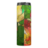 kunstflorale  kleurrijke achtergrond 2 thermosbeker (Achterkant)