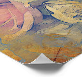 kunstflorale kleurrijke achtergrond poster (Hoek)