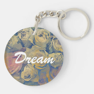 kunstflorale kleurrijke achtergrond sleutelhanger