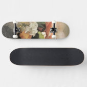 kunstflorale  trillende achtergrond met rood skateboard (Horizontaal)