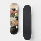kunstflorale  trillende achtergrond met rood skateboard (Voorkant)