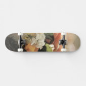 kunstflorale  trillende achtergrond met rood skateboard (Horizontaal)