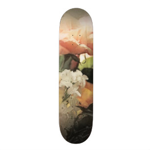 kunstflorale  trillende achtergrond met rood skateboard