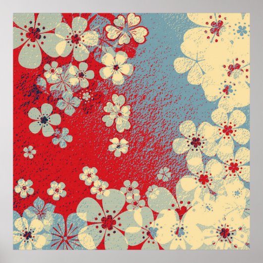 Kunstfloreel patroon en modern design poster (Voorkant)