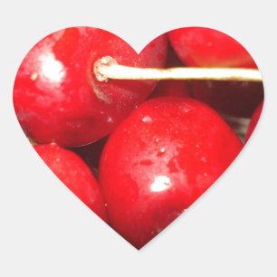 Kunstfoto Cherries Hart Sticker
