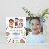 Kunstfoto's van Pottery Making Crafts Clay Birthda Kaart (Staand voorkant)