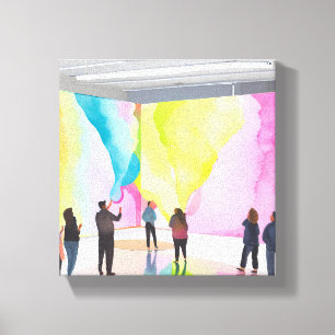 Kunstgalerie   Moderne Hedendaagse Waterverf Canvas Afdruk