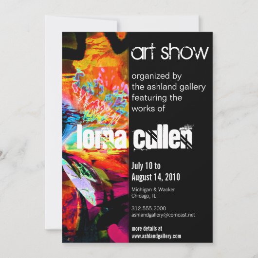 kunstgalerie show - uitnodiging - chaos (Voorkant)