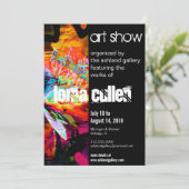 kunstgalerie show - uitnodiging - chaos (Staand voorkant)