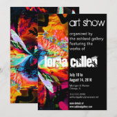 kunstgalerie show - uitnodiging - chaos (Voorkant / Achterkant)