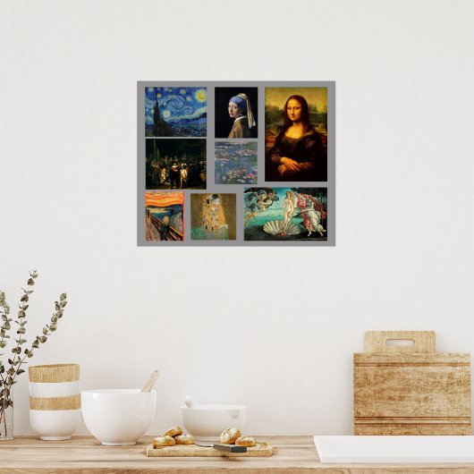 Kunstgalerie voor stervelingen poster (Keuken)