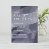 Kunstgalerij Tentoonstelling Abstract grijs Kaart (Staand voorkant)