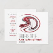Kunstgalerij tentoonstelling over show kaart (Voorkant / Achterkant)