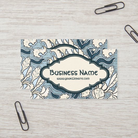 kunstgeborgenpatroon : bloem visitekaartje (Voorkant / Achterkant in situ)