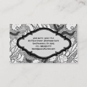  kunstgeborgenpatroon : bloem visitekaartje (Achterkant)