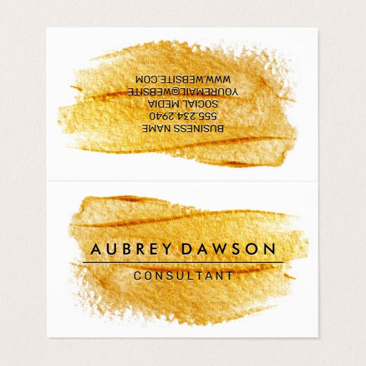 Kunstgeborsteld Visitekaartjes (Buitenkant ongevouwen)