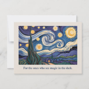 Kunstgeïnspireerd Briefkaart – Van Gogh Sterrennac