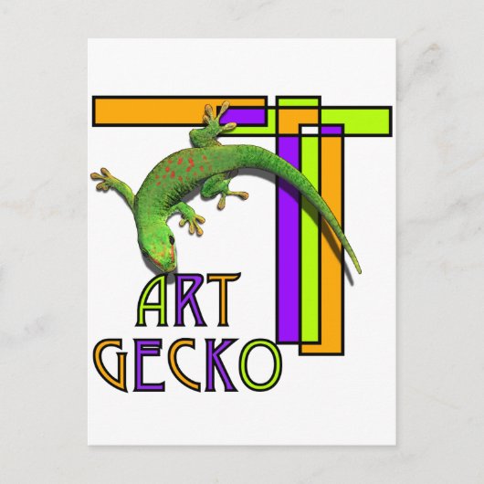 kunstgekko briefkaart (Voorkant)