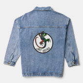 Kunstgekko denim jacket (Achterkant)