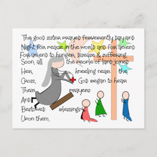 Kunstgeschenken van de "Praying Nun" Briefkaart