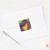 Kunstgevoelige kunsten en handenliefdesdiversiteit vierkante sticker (Envelop)