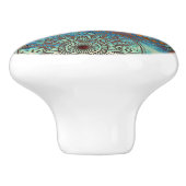 Kunstgrunge patroon keramische knop (Zijkant)